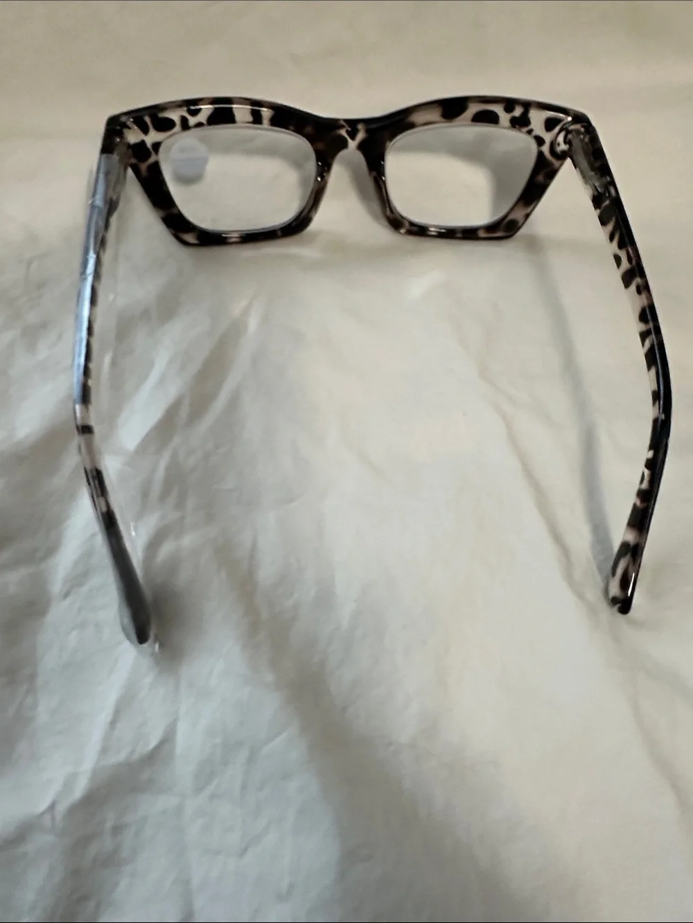 Tortoiseshell Square Reading Glasses - Gray/Black -+3.00 and bluelight blocker